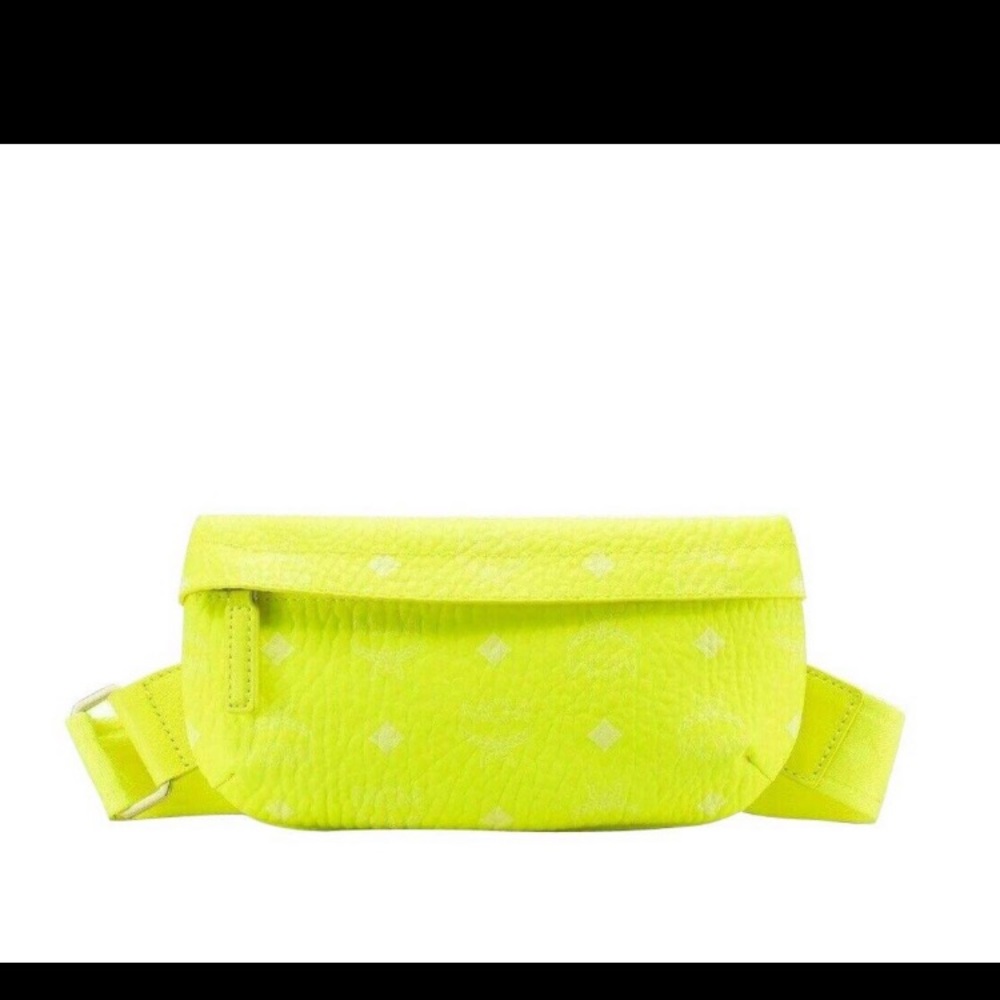 MCM
Neon Yellow Visetos Mini Crossbody Belt Bag